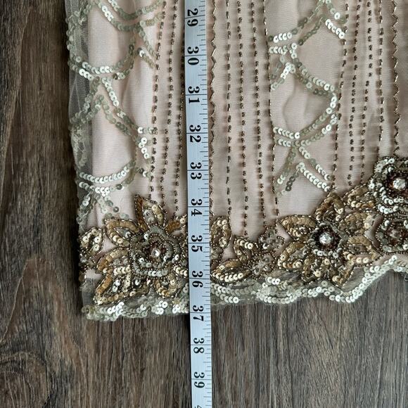 NEW Sue Wong Nocturne Gatsby Beaded Sleeveless Cocktail Mini Dress Size 8 - Picture 14 of 15